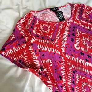 Buttery soft red and purple tie dye dress